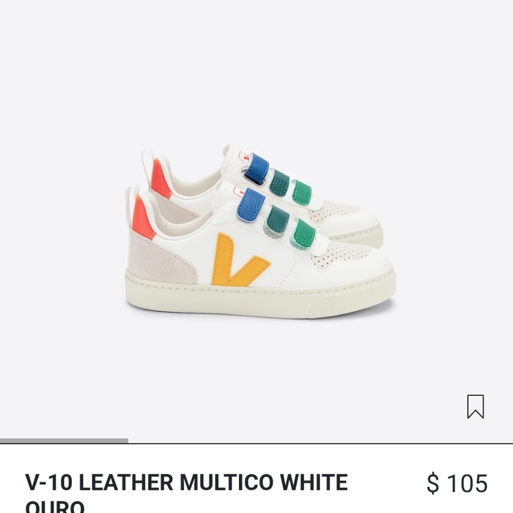 VEJA Toddler Multicolor Leather Sneakers Size 9.5